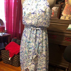 Xtraoedinary Blue Floral Dress ; Size Girls 16